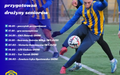 Plan zimowych przygotowań drużyny seniorów.